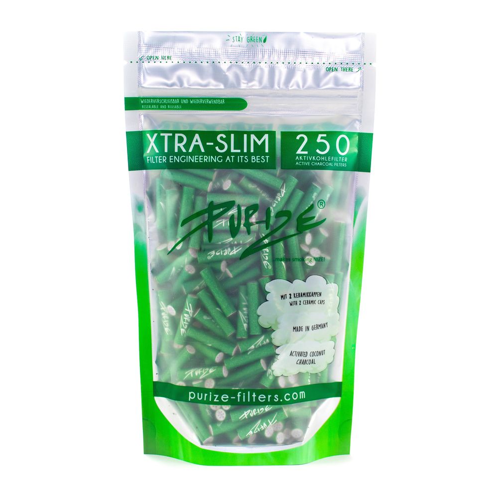 PURIZE® Aktivovaný uhlík Xtra Slim Filtry Sáček (250 ks) - Obrázek 2