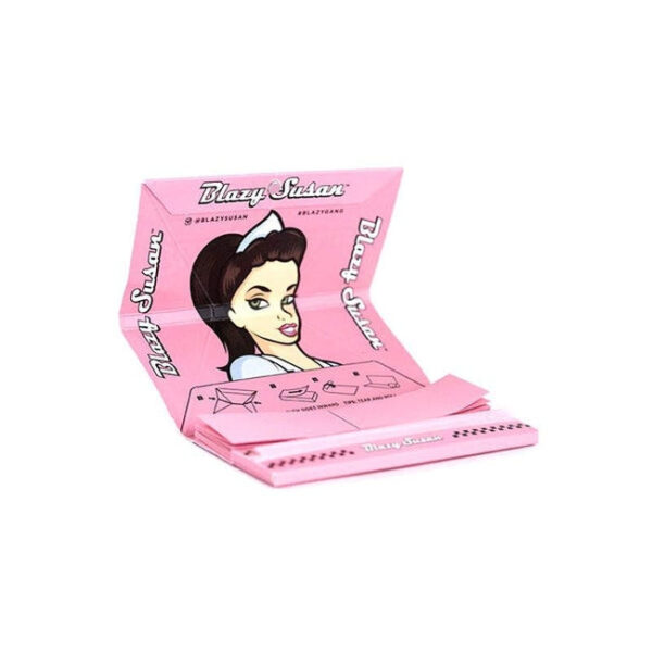 Blazy Susan Pink Deluxe Kit (King Size Rolling Papers s Tips & Tray)