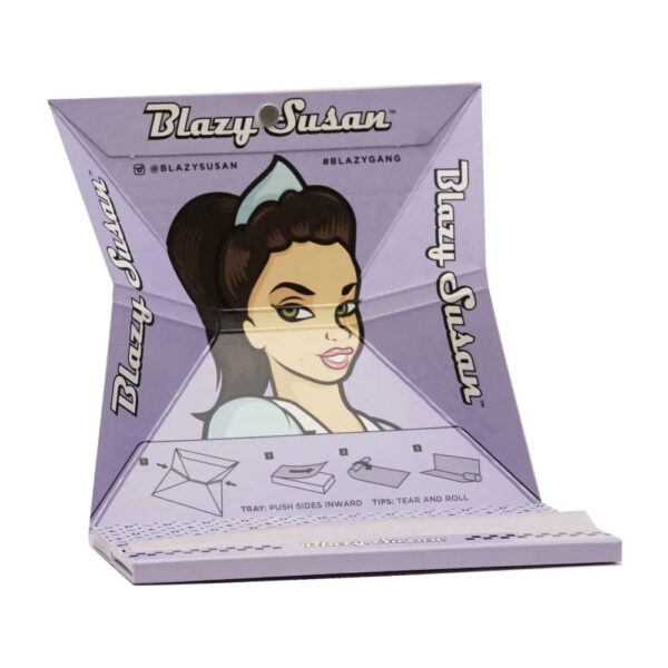 Blazy Susan Purple Deluxe Kit (King Size Rolling Papers s Tips & Tray)