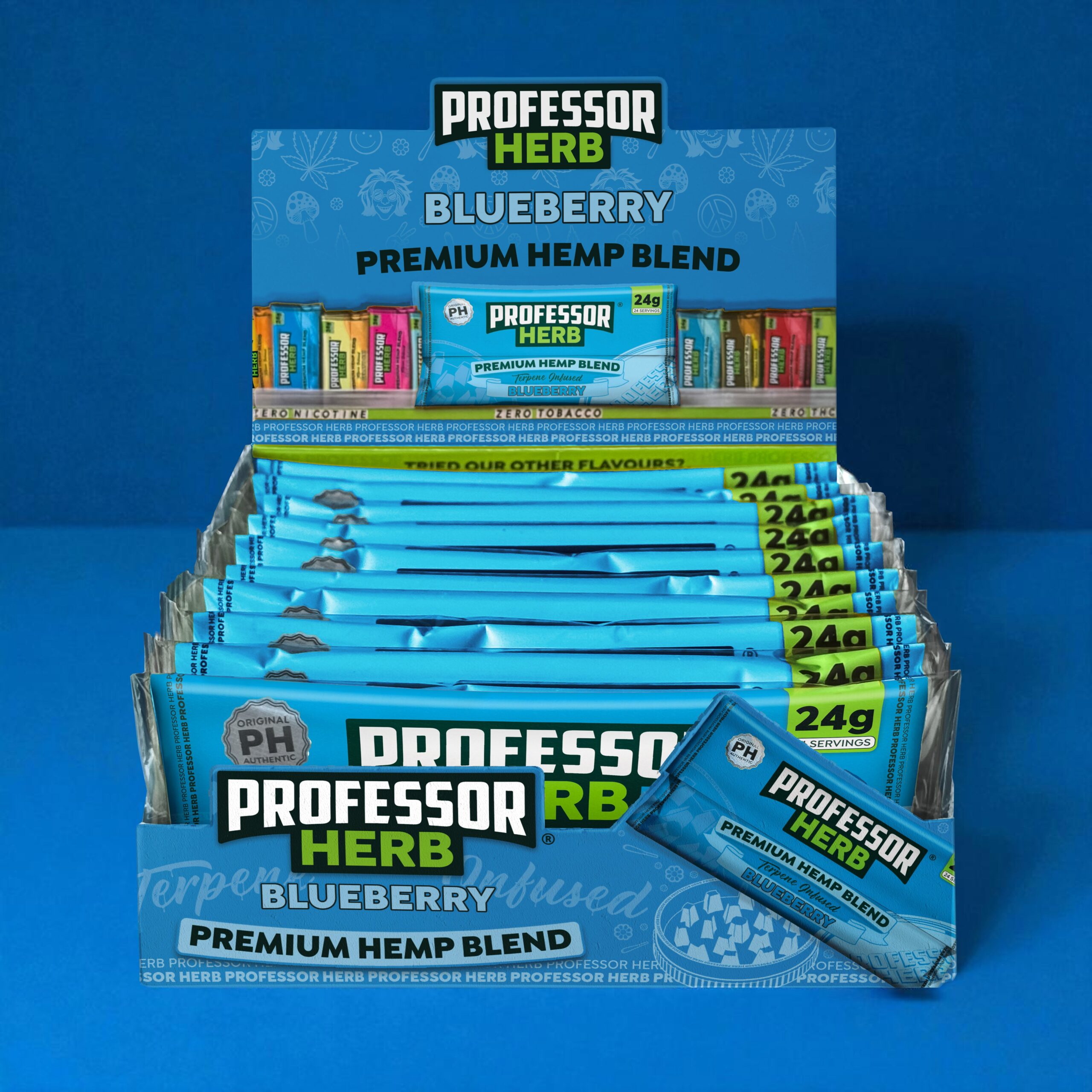 Professor Herb Premium Hemp Blend (krabička 10 ks) – Borůvka