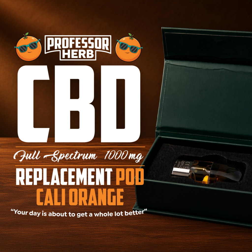 Professor Herb 1000mg CBD Full Spectrum 1ml náhradní cartridge – Cali Orange
