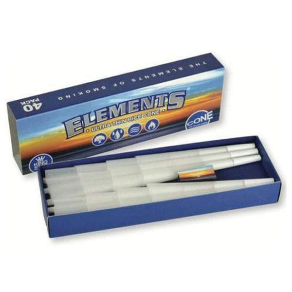 Elements Ultra Thin Rice King Size Předrolované kužely (40 ks)