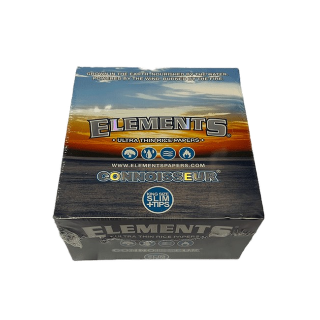 Elements Connoisseur Ultra Thin Rice Rolling Papers & Tips – Modrá - Obrázek 2