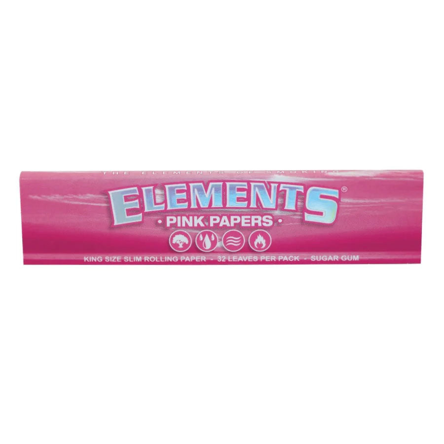 Elementy King Size Slim Pink Rolling Papers