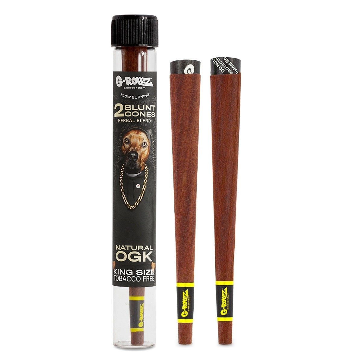 G-Rollz ‘Bylinná směs’ 2 Blunt Cones Terpene Infused s Yerba Mate, Heřmánkem a Kakaem - Obrázek 2