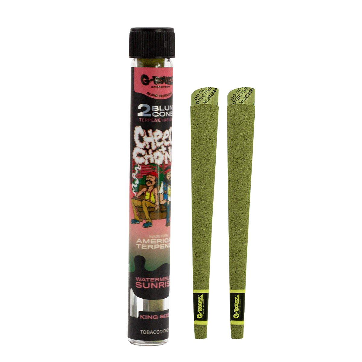 G-Rollz ‘Cheech & Chong’ Terpene Infused Hemp Blunts 2pcs – Watermelon Sunrise