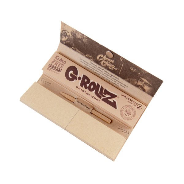 G-Rollz ‘Cheech & Chong’ Unbleached Rolling Papers, Tips & Poker