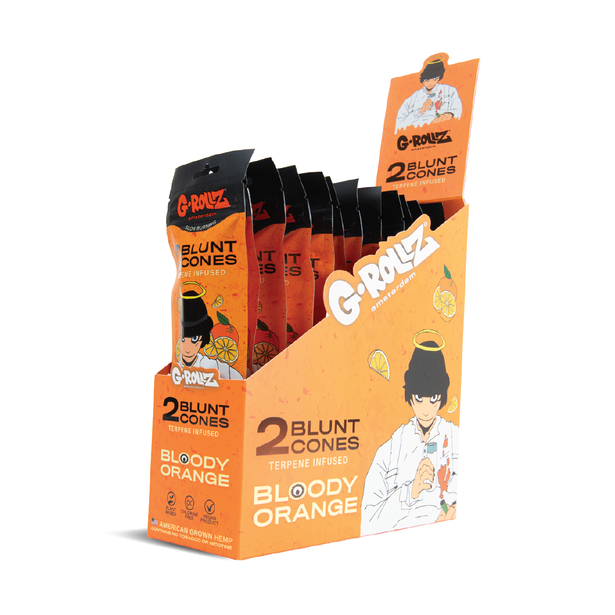 G-Rollz Terpene-Infused 2 Blunt Cones – (12 Pack)