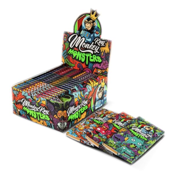 Monkey King Papers, Tipy a Podnos: Magnetic Monsters Edice – King Size Nebělené (24 balení)