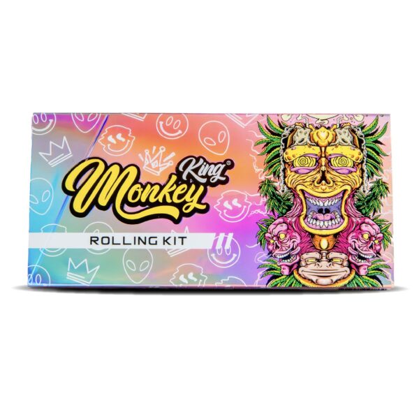 Monkey King Papers, Tips & Rolling Kit: Magnetic Ready to Fly – King Size Unbleached