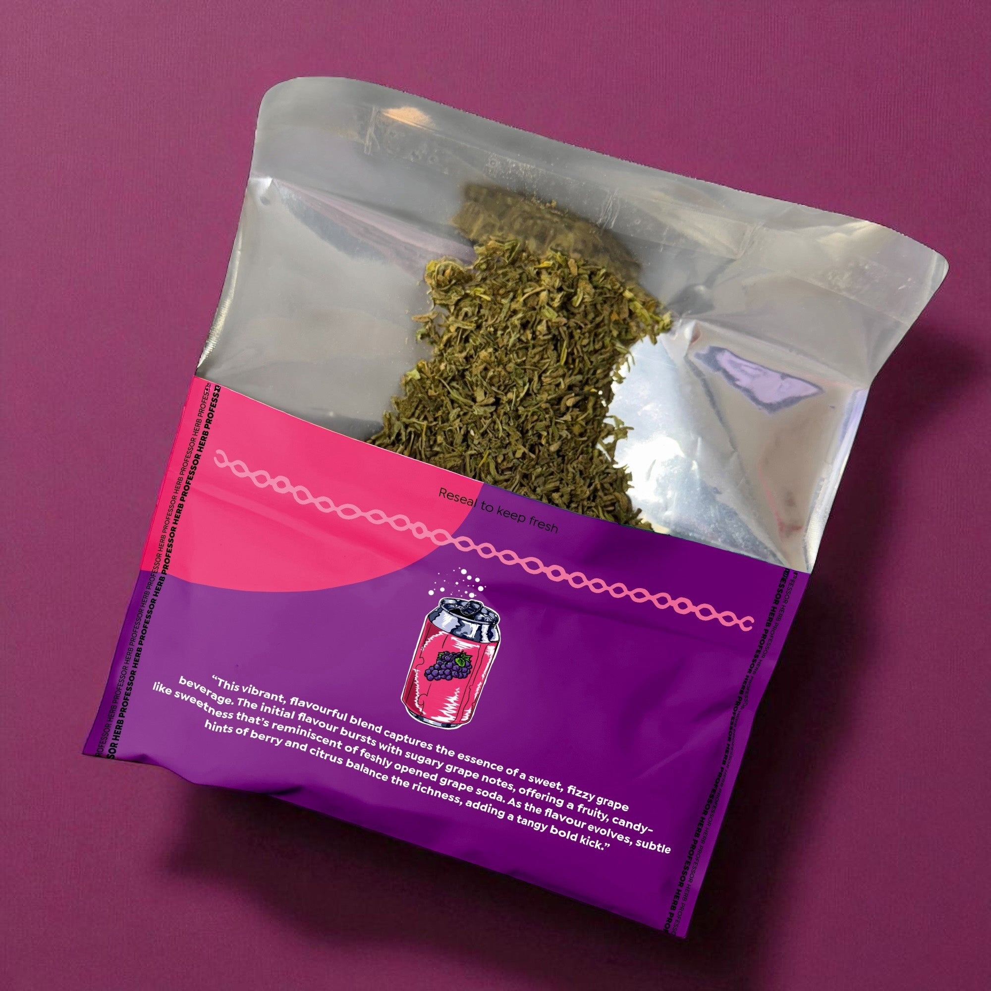 Professor Herb Premium Hemp Blend (24g) – Grape Soda - Obrázek 2