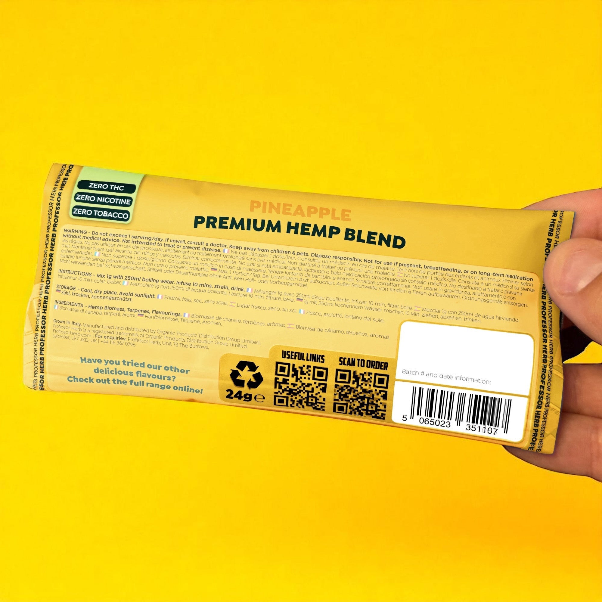 Professor Herb Premium Hemp Blend (24 g) – Ananas - Obrázek 5