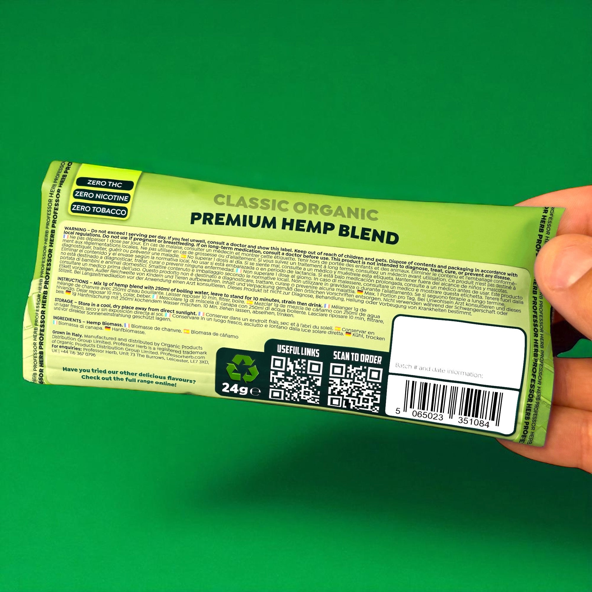 Professor Herb Premium Hemp Blend (24g) – Classic Organic - Obrázek 5