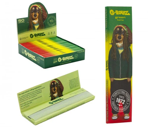 G-Rollz Pets Rock Organic Green Rolling Papers - Obrázek 2