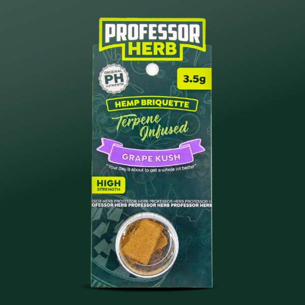 Professor Herb Hemp Briquette Hash (3.5g) – Grape Kush