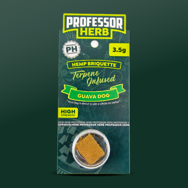 Professor Herb Hemp Briquette Hash (3.5g) – Guava Dog