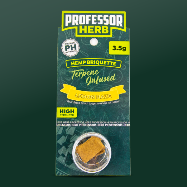 Professor Herb Hemp Briquette Hash (3.5g) – Lemon Haze