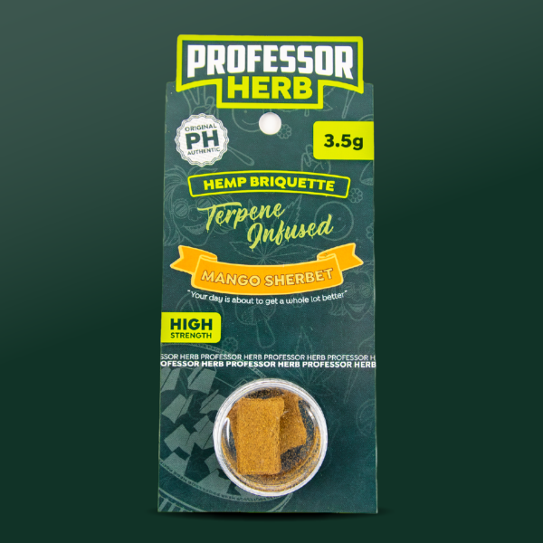 Professor Herb Hemp Briquette Hash (3.5g) – Mango Sherbet
