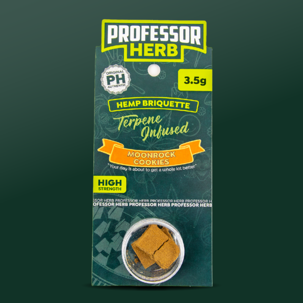 Professor Herb Hemp Briquette Hash (3.5g) – Moonrock Cookies