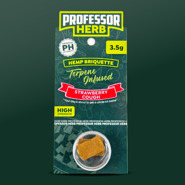 Professor Herb Hemp Briquette Hash (3.5g) – Strawberry Cough