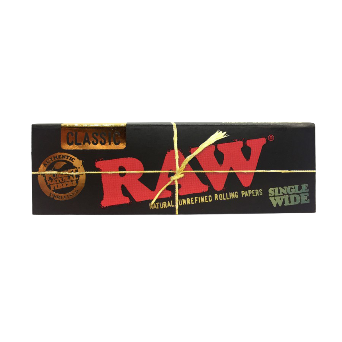 RAW Rolling Papers: Standardní Single Wide – Černá