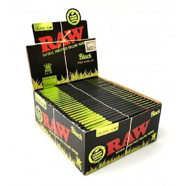 RAW Organic Hemp Black Rolling Papers - Obrázek 2