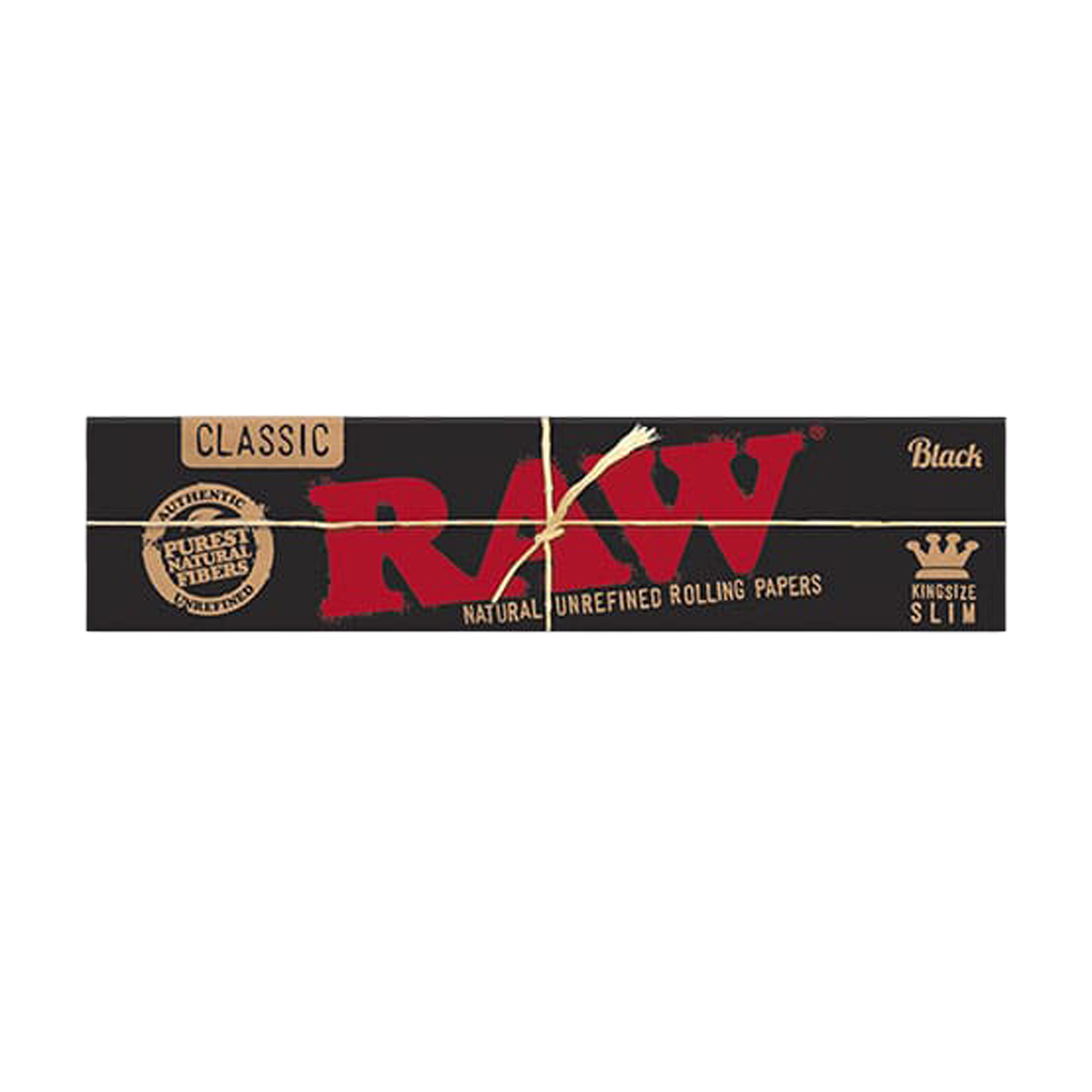 RAW Classic Natural Black balicí papírky