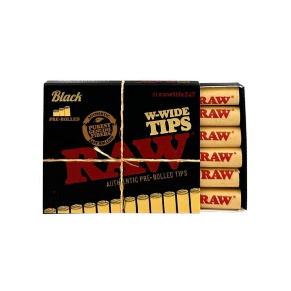 RAW Černé Široké Předem složené špičky