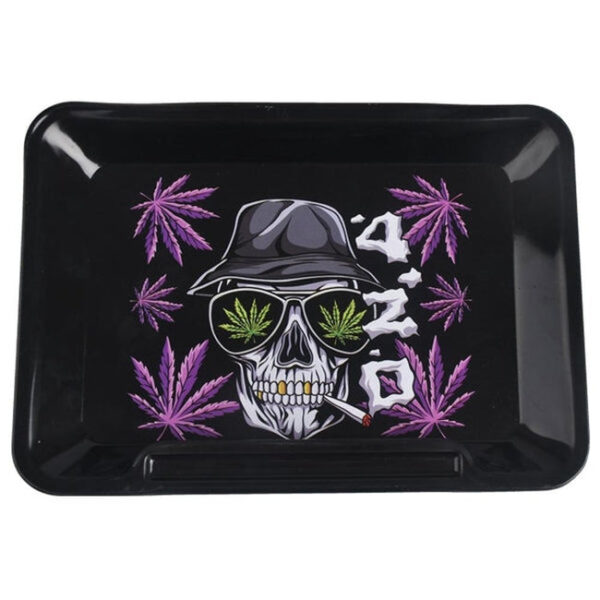 Wise Skies ‘420 Skull’ Malý válečkový tác