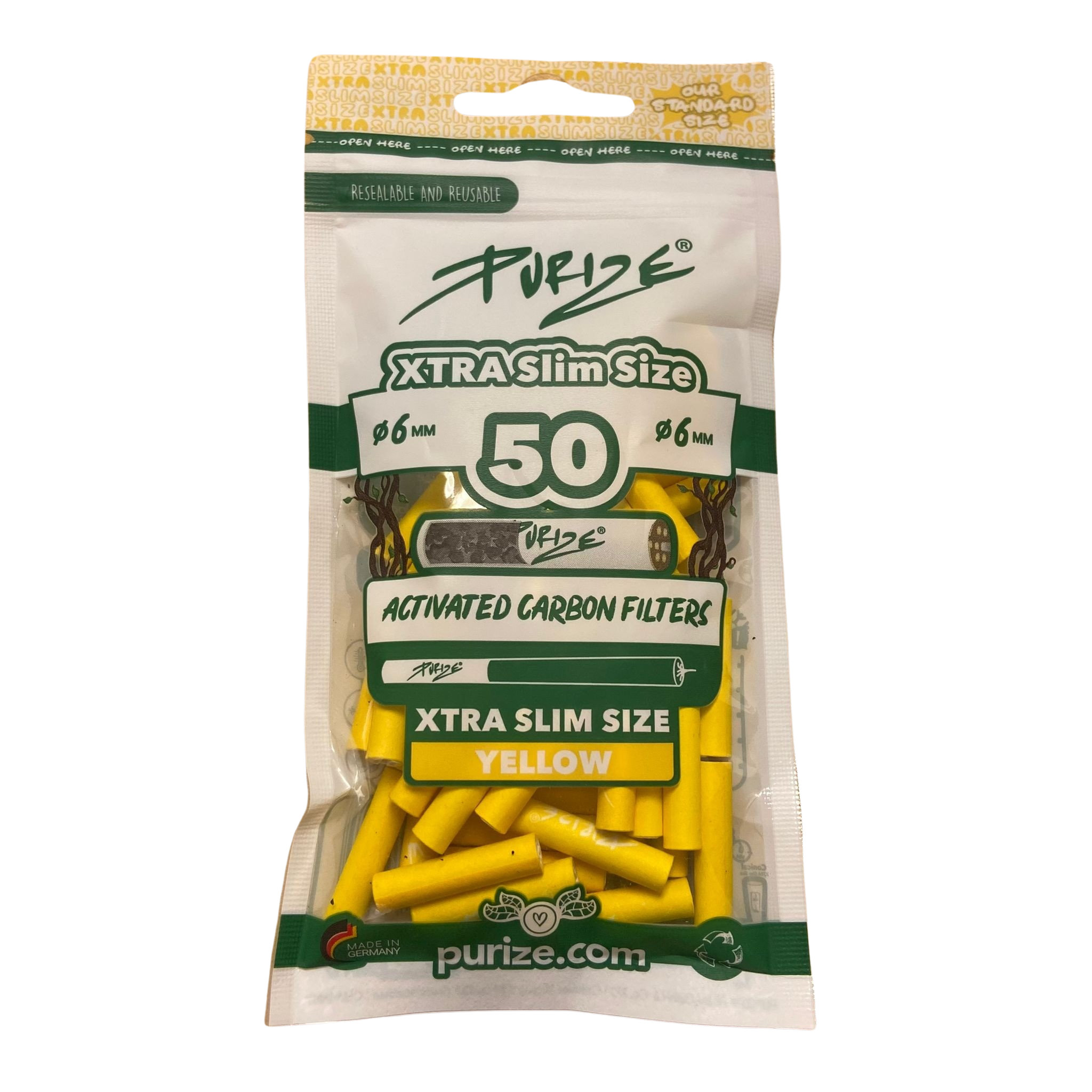 PURIZE® Aktivní uhlíkové Xtra Slim filtry 6mm (50 ks) - Obrázek 9