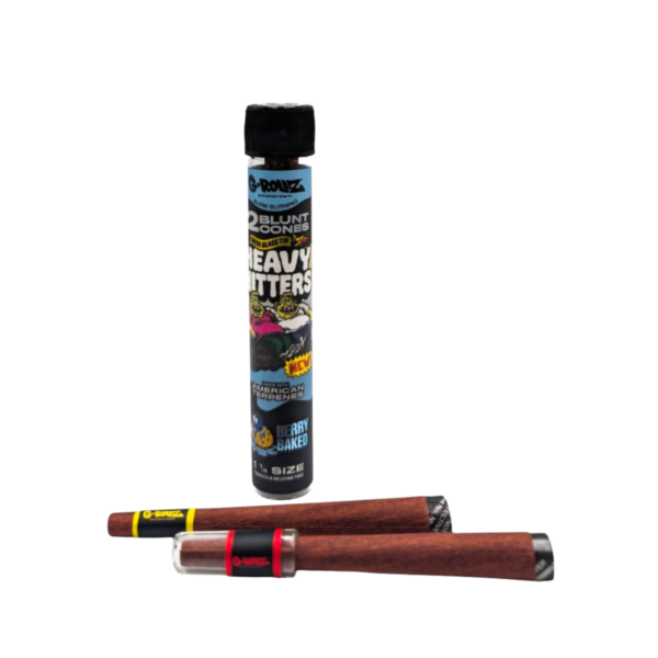 G-Rollz Heavy Hitters 1-1/4 Blunt Cones Glass Tip – Berry Baked (2 Pack)