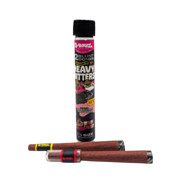 G-Rollz Heavy Hitters 1-1/4 Blunt Cones Glass Tip – Bobule sýrový (2 Pack)