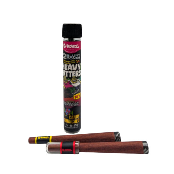 G-Rollz Heavy Hitters 1-1/4 Blunt Cones Glass Tip – Candy Crunched (2 Pack)