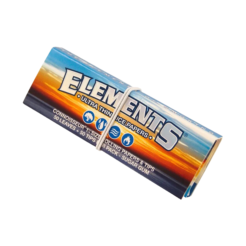 Elements Connoisseur Ultra Thin Rice Rolling Papers & Tips – Modrá
