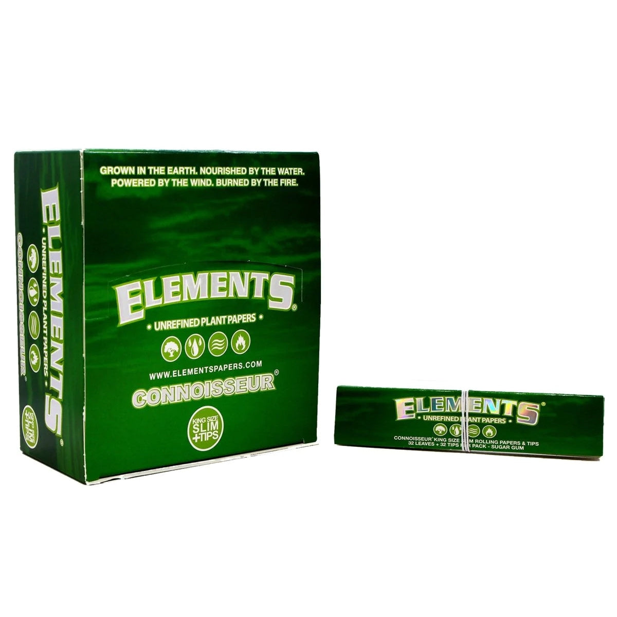 Elements Connoisseur Ultra Thin Unrefined Plant Rolling Papers & Tips - Obrázek 2