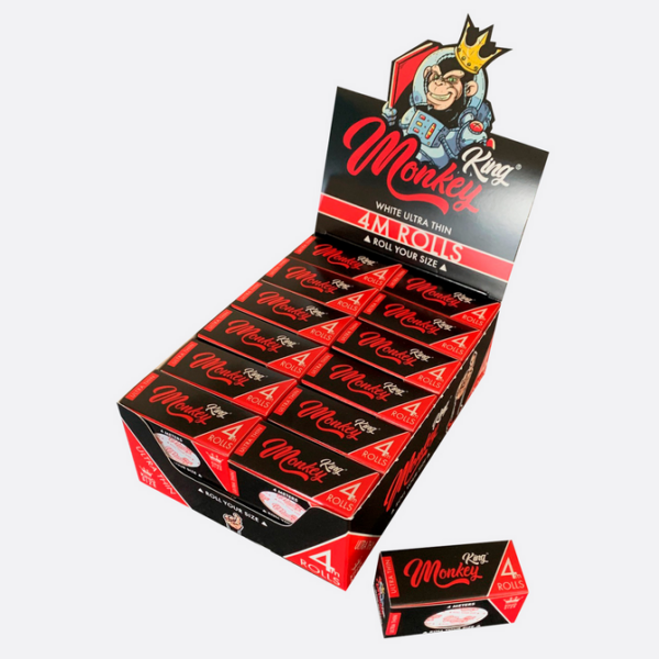 Monkey King King Size Ultra Thin 4m Rolls – Bílá (24 balení)