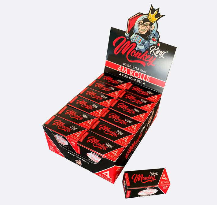Monkey King King Size Ultra Thin 4m Rolls – Bílá (24 balení)