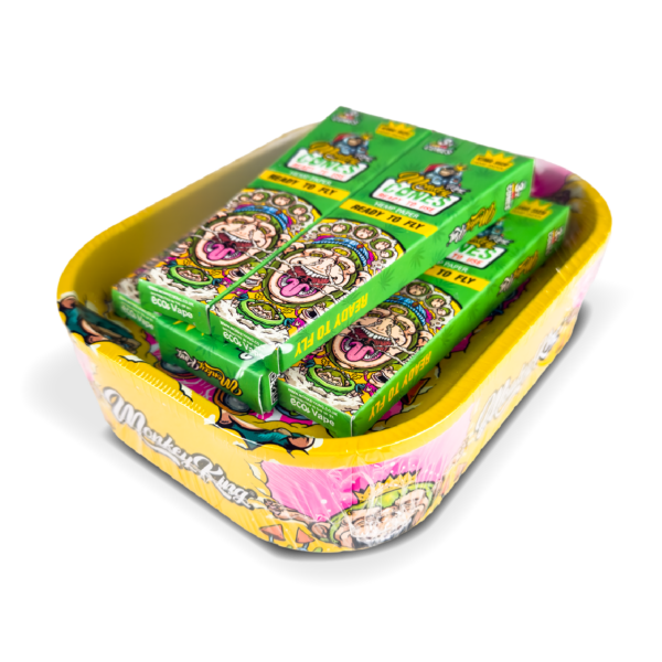 Monkey King Rolling Tray Box + Hemp Cones