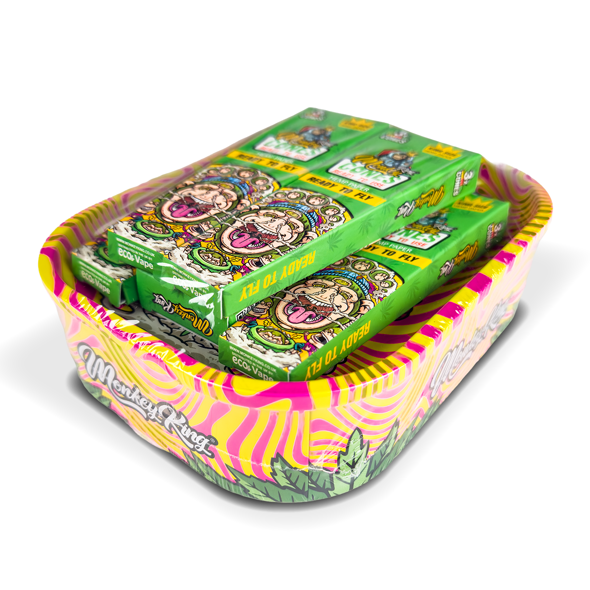 Monkey King Rolling Tray Box + Hemp Cones - Obrázek 7