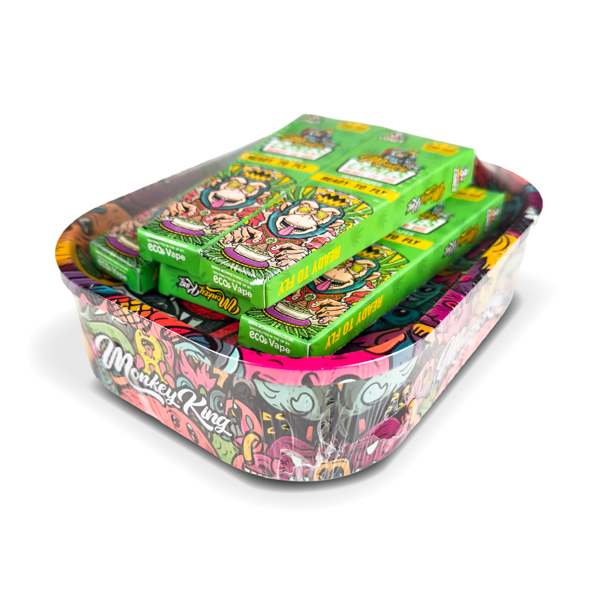 Monkey King Rolling Tray Box + Hemp Cones - Obrázek 9