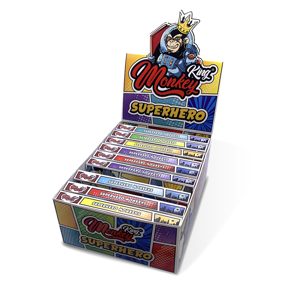 Monkey King Rolling Papers & Tips: Superhero Ed. Glow in the Dark – King Size - Obrázek 2