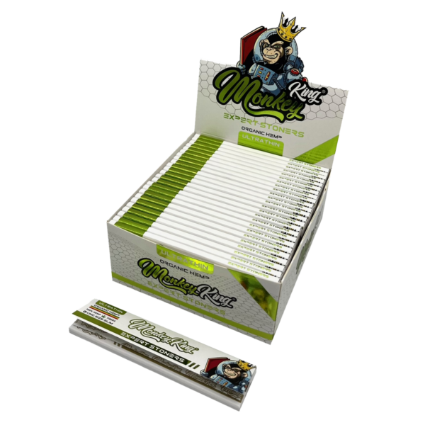Monkey King Expert Stoners Rolling Papers: Konopí – King Size Ultra Thin (50 Pack)