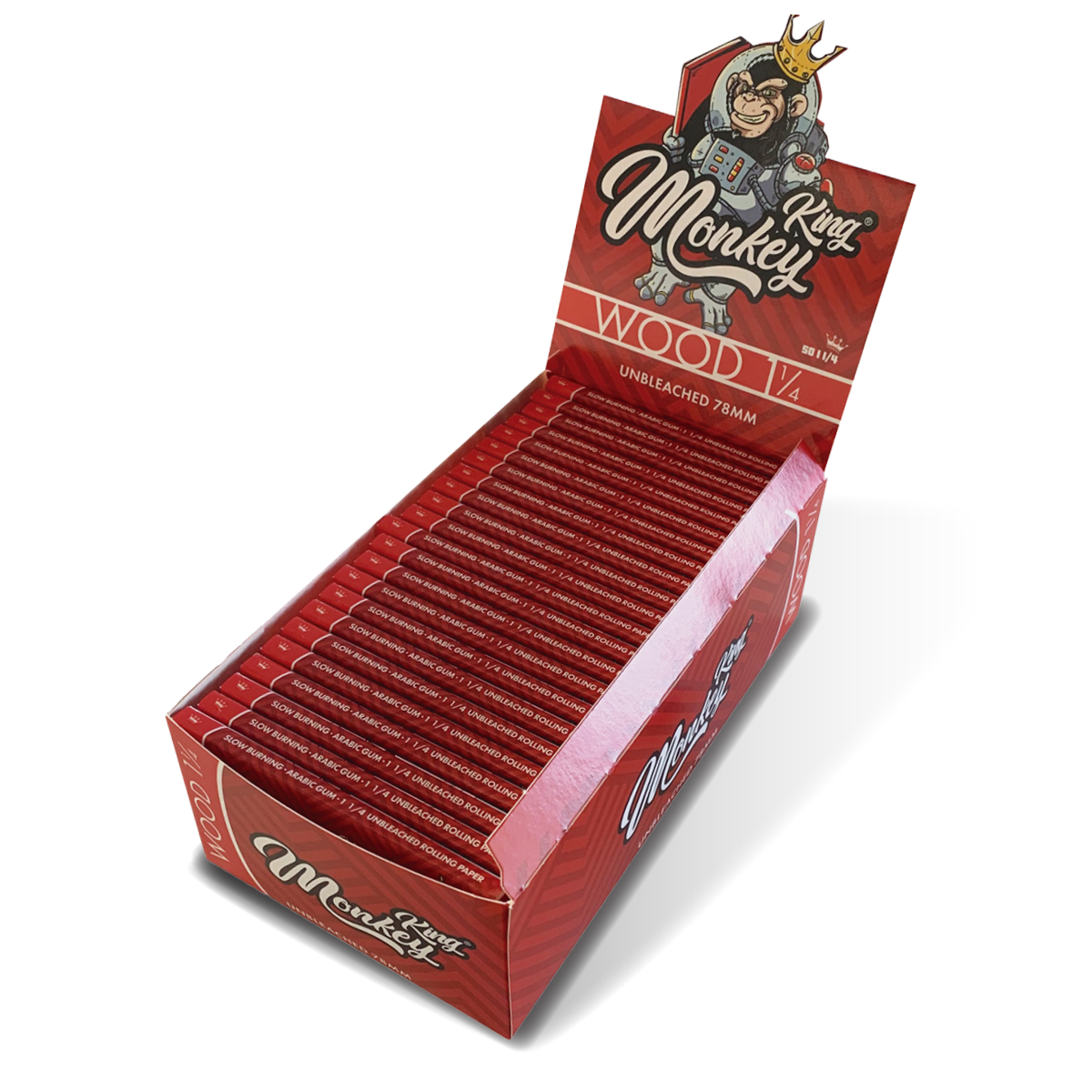 Monkey King Rolling Papers: Nebělené – Střední 1 1/4 - Obrázek 3