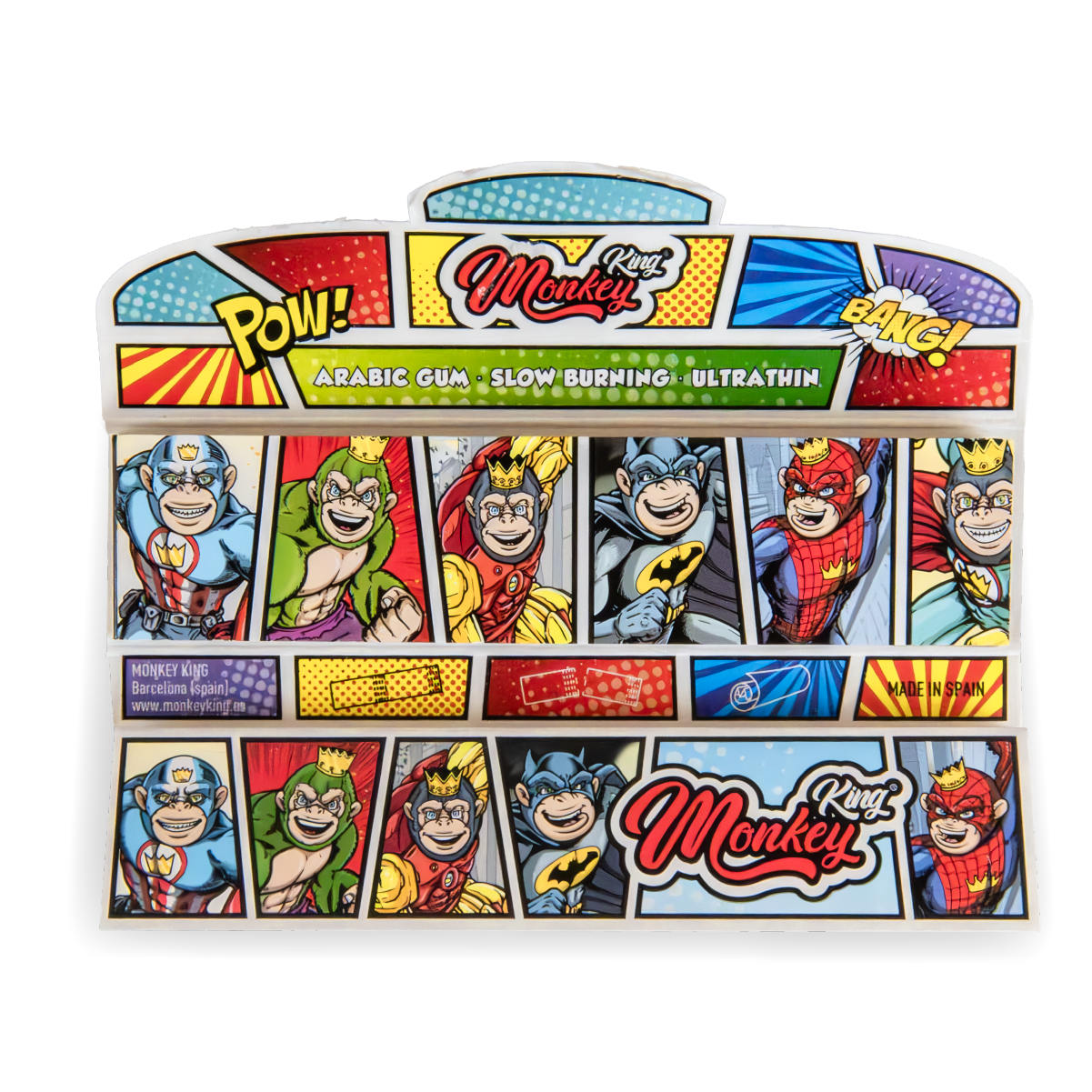 Monkey King Rolling Papers & Tips: Superhero Ed. Glow in the Dark – King Size