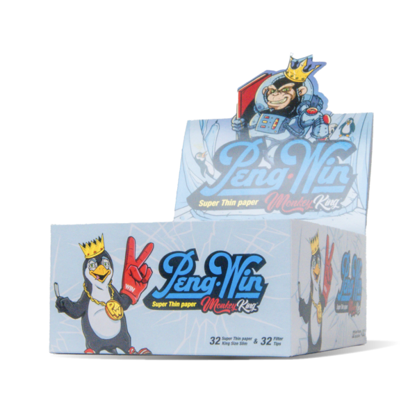 Monkey King Rolling Papers & Tips: Peng-Win Ed. – King Size (24 Pack)