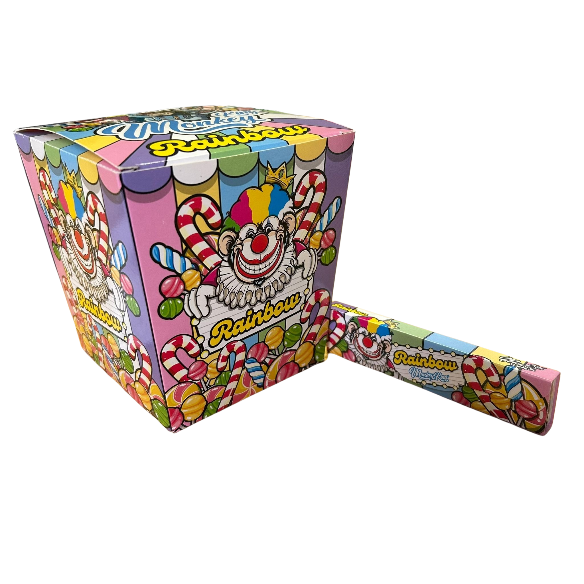 Monkey King Rolling Papers & Tips: Rainbow – King Size (24 Pack)