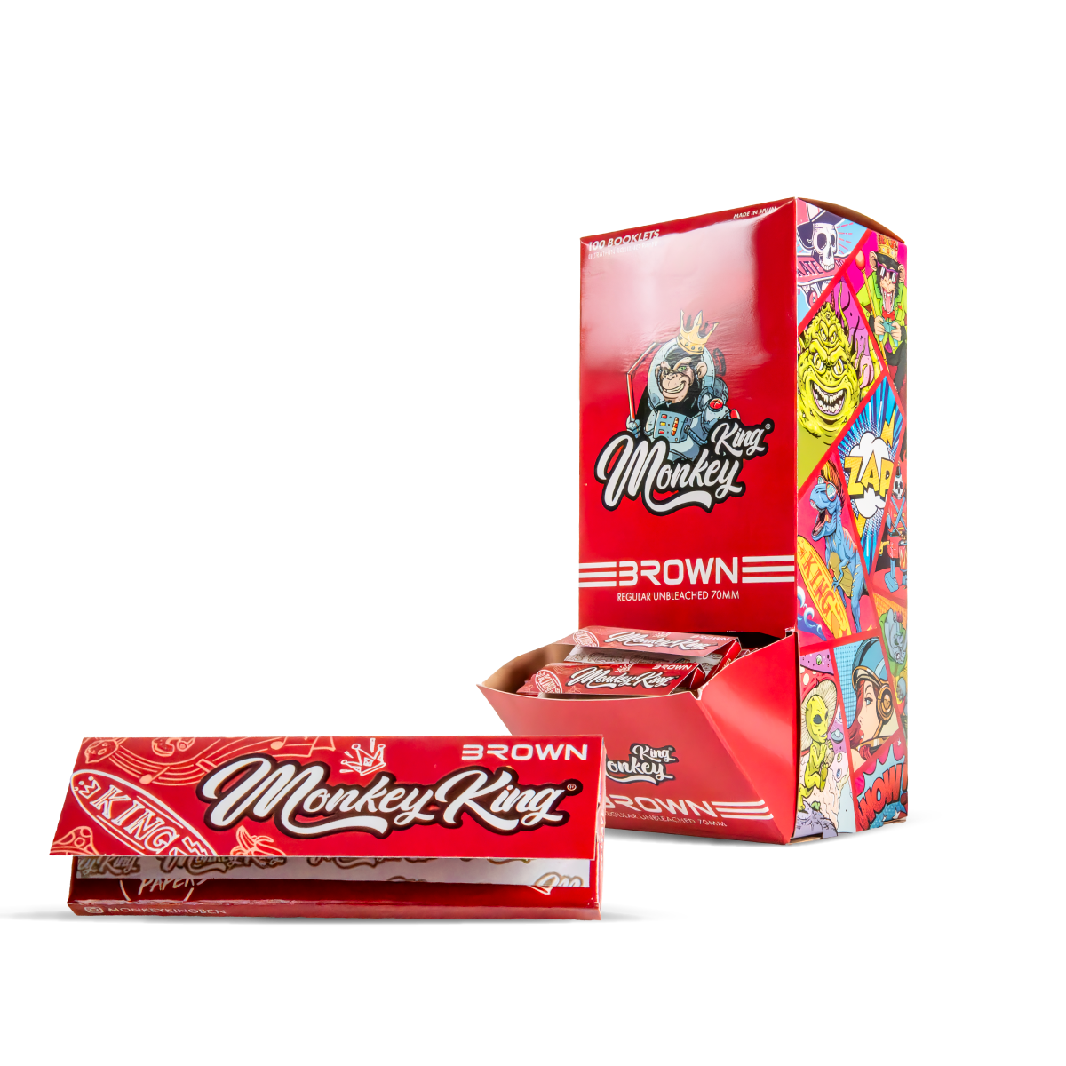 Monkey King Regular Rolling Papers: Hnědé - Obrázek 2