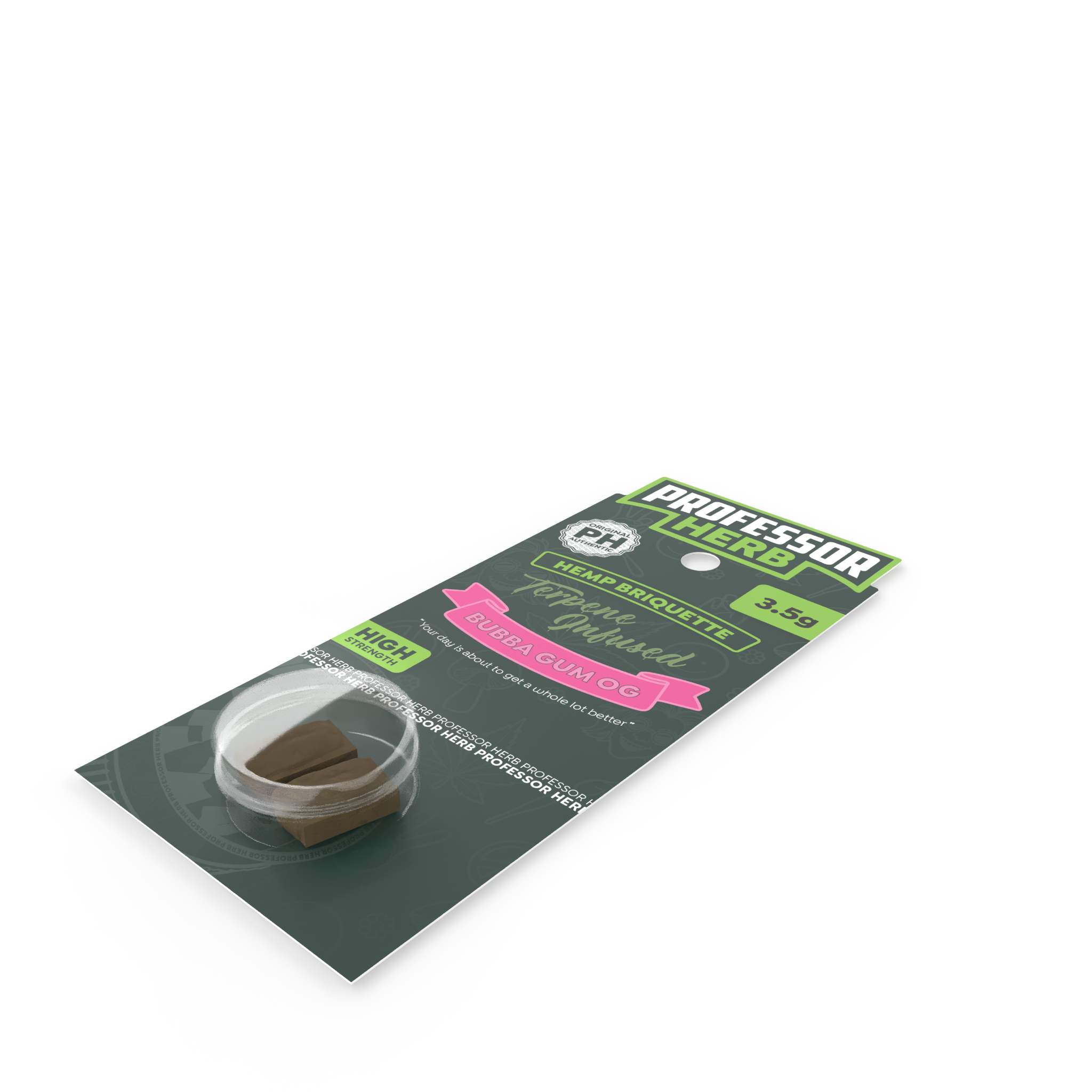 Profesor Herb Hemp Briquette Hash (3.5g) – Bubba Gum OG - Obrázek 4
