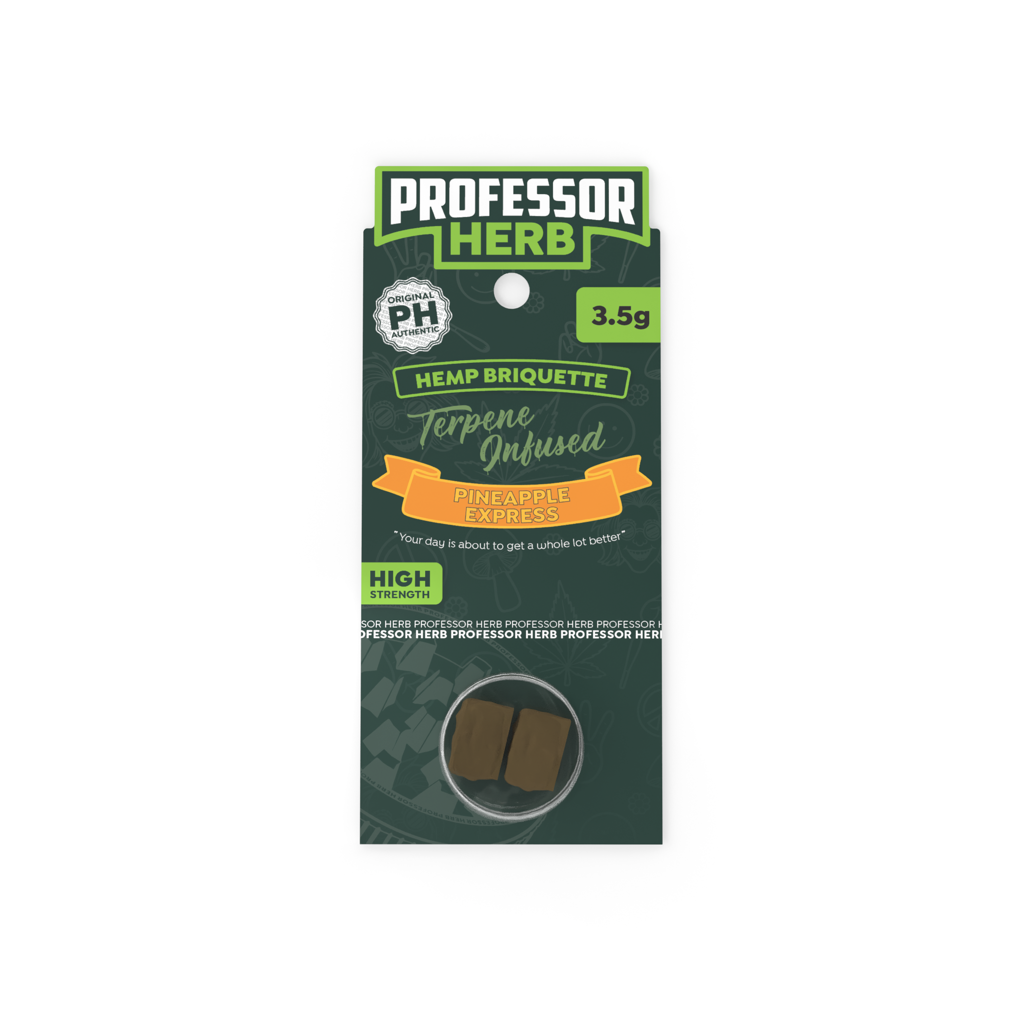 Professor Herb Hemp Briquette Hash (3.5g) – Pineapple Express - Obrázek 2