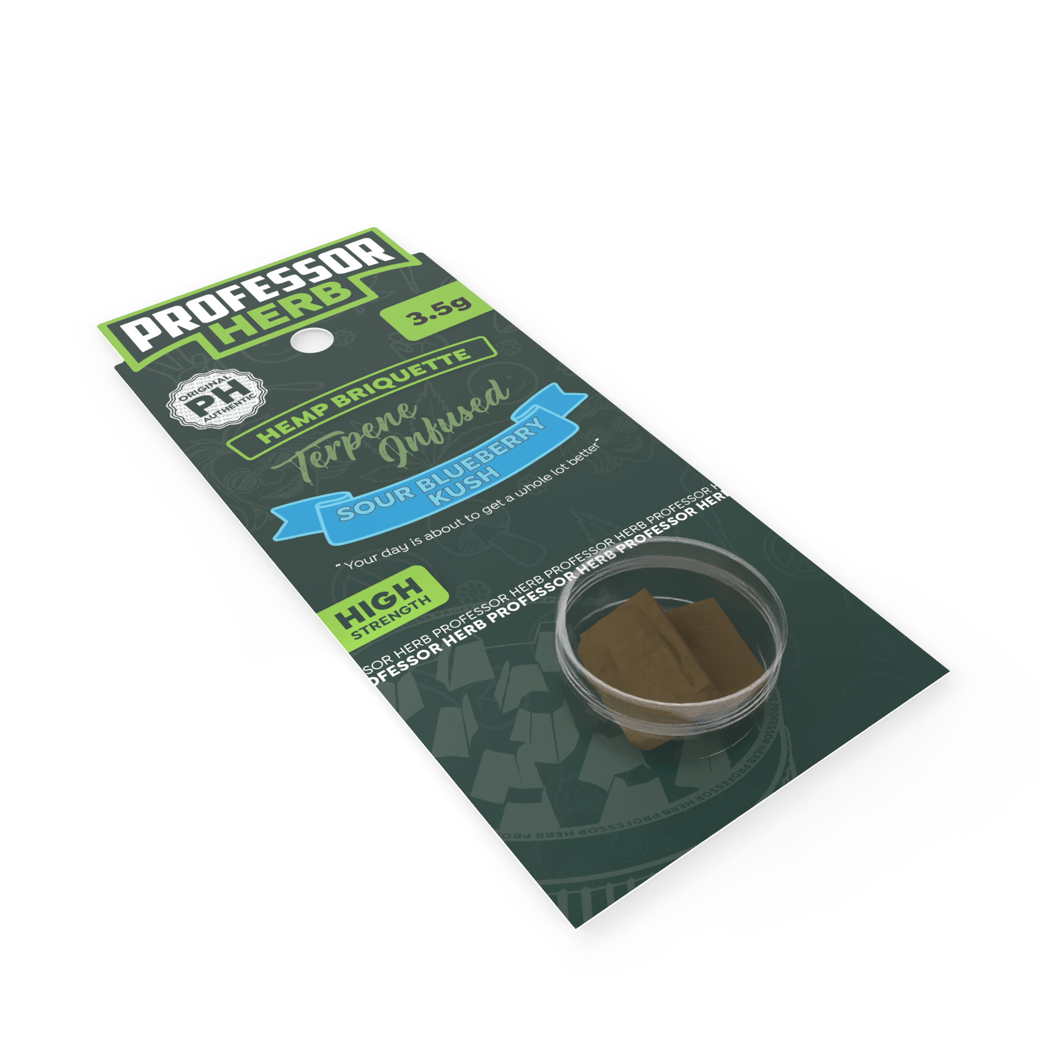 Professor Herb Hemp Briquette Hash (3.5g) – Sour Blueberry Kush - Obrázek 3